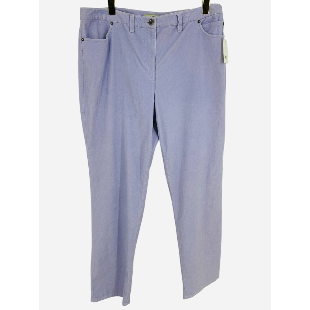 Belongings Women's Lavender Corduroy Stretch Pants Size‎ 16 Style ZKMUO078